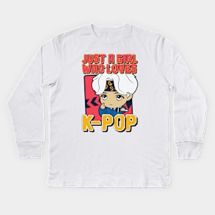 Just A Girl Who Loves KPOP Kids Long Sleeve T-Shirt